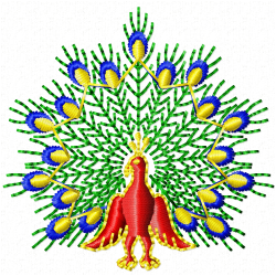 Peacock Embroidery Design 2